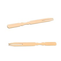 일회용 대나무 두발포크 100개, 1봉, 100개입