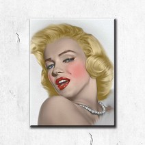 mon090 금발 마릴린먼로 유명인 배우 캔버스액자, 고급형유광전처리_XXL_38cm x 46cm