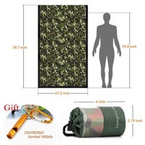 비비색 쉘터텐트 백패킹 장비 1인용텐트 캠핑용 방수 경량 비상 생존 침낭 Bivy 색 담요 가방, 04 Camouflage and gift