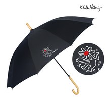 키스해링 12K 스텝 튼튼한 반자동 예쁜 파스텔 장우산