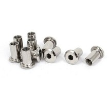 인서트너트 M6 M8 M10 니켈 스틸 리벳 너트 육각 소켓 가구 커넥터 캡 배럴, [10] M10x22mm, [02] Pack of 50pcs