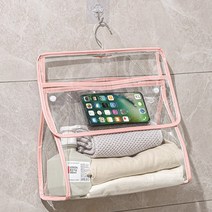 아르띠콜로 방수 다기능 투명 수건 걸이함 욕실인테리어 의류 수납 보관함, 핑크, S