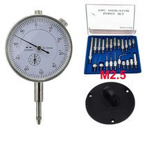 다이얼 표시기 게이지 0-10mm 25mm 30mm 러그 백 테스트 22pcs m2.5, 협력사, 10mm 세트 B