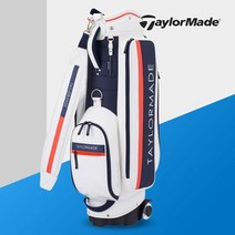 AK골프 그래픽 로고 여성 캐디백, 화이트