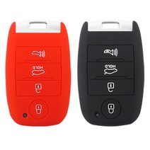 더조은셀러 올뉴K5 쏘렌토R등 올뉴 쏘울 뉴K5 등 스마트키 실리콘 케이스 키홀더, key_10_블랙