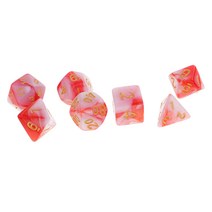 STK 롤 플레잉 게임 선물을위한 7x 아크릴 널 게임 오지 장난감 다면체 주사위, 모델명1