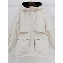 미니축구골대 축구골대 fitaylor winter jacket women 대형 천연 업, beige no fur, l