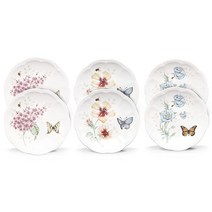 Lenox 885609 버터플라이 메도 머그잔 3641251091, Party Plates, Set of 6, 1개