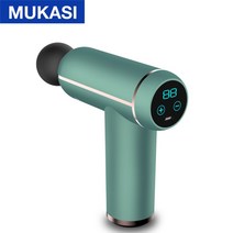 mukasi lcd display massage gun deep muscle 이완 전문 fascia gun 슬리밍 body neck back foot leg shoulder mas, 협력사, C형 충전, 녹색 LCD 디스플레이