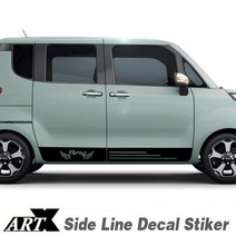 ArtX 레이(RAY) 사이드가드 라인 데칼스티커(3타입), C, 핑크