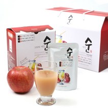 [예손연우] 경북 영주 100% 순수 사과즙 애플순 110ml 30포 2박스, 상세 설명 참조