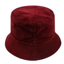 부니햇 정글모 Foxmothers벨벳 버킷 모자 블랙 화이트 낙타 단색 품, 02 Burgundy