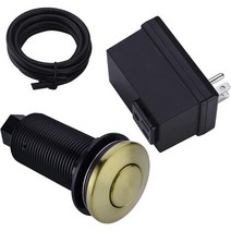 BESTILL 싱크대 상단 쓰레기 처리 공기 스위치 키트 음식물 처리기용 브러시 골드 푸시 버튼 SHORT2.8u201D, 롱/3.4