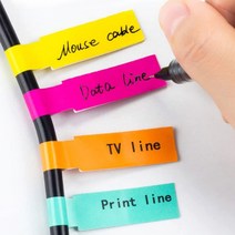 방수 전선정리 구분라벨 스티커 랜선정리 전원코드 구별 네임택 인터넷공사, (레드)