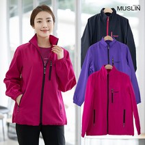 모슬린 엄마옷 면 하이넥 바람막이 점퍼 EJP203160 마담 미시옷 중년여성의류 빅사이즈 50대 60대여성옷
