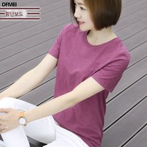 DFMEI 티셔츠 반팔 루즈핏 라운드 상의 반팔 레깅스