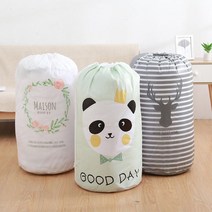 다용도 이불주머니 원형 정리함 동물 방수다용도 실용적인 이불정리 보관함, 4개세트