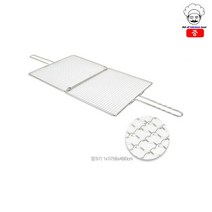 MDF5861 스텐 사각 겹석쇠 생선구이그릴(중) 스텐영업용겹석쇠/숯불갈비구이불판/사각석쇠/초벌구이, 쿠팡 본상품선택