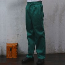 P-52-1 20수 남성 초록 허리밴드 바지 위생바지 위생하의 조리바지, 남32