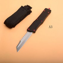 마이크로 OTF 테크 컴뱃 Troo D2 블레이드 59HRC 경도 알루미늄 합금 핸들 야외 캠핑 자기 방어 과일 나이프 A11, [06] A3