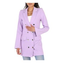 Filles A Papa Ladies Purple Wool Double Breasted Long Coat Brand Size 062041100-10-PARME