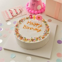 생일/기념일 케이크세트 화이트(바닐라) (도시락/미니/1호/2호) 케이크만들기키트, 1세트, 1호set