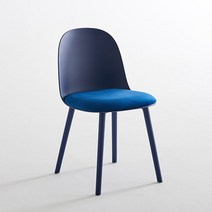 가구앤하우스 베베 DIY 인테리어 플라스틱 디자인 업소용 예쁜 카페 식당 대기실 식탁 테이블 방석 의자 (5colours), 베베 사출의자(블루)