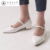 [애슬릿] 여성 뾰족 코 메리제인 구두 플랫 슈즈 3cm