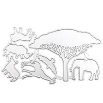 기린 금속 절단 다이 DIY 크래프트 탄소강 엠보싱 템플릿 스텐실, 1