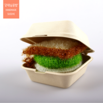 아크릴수세미 식빵 계란후라이 아보카도 샌드위치 손뜨개 수세미 / 대량구매 가능, 샌드위치수세미