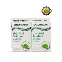 (엔조헬스) 4통 요산 솔루션 24 000mg 엔조제놀 70정 Uric Acid Solution 24000+Enzogenol