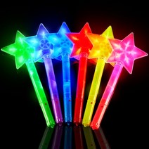 야광맨 LED 야광 별봉 콘서트 파티용품 6색 1pcs 야광봉, [퍼플]LED별봉+배터리(AG13)4개