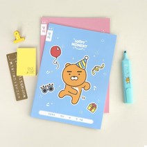초등학생 한학기 영단어필사 카카오프렌즈 영어노트 10개 수업필기 메모장 공부, 어피치