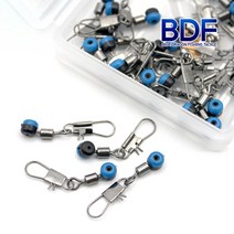 청룡조구 네오유동구슬 27EA 벌크 자작채비 막대찌 홀더 유동찌홀더 롤링도래 낚시소품, SS