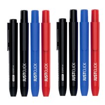 모리스 노크식유성매직M 똑딱이 1타스 저스트클릭, 적(빨강)1타스(12입)