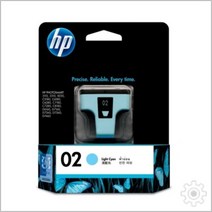 HP 정품잉크 No.02 C8774WA 연한파랑 PSC3110 220매 3213, 1개