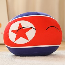 나라별 국기모양 캐릭터 쿠션 귀여운 베개, 북한 + 10cm