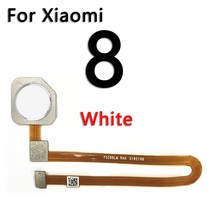 고화질 북 스캐너 양면 스캔 고급 스캔기 Xiaomi Mi 8 8SE 8Lite 홈 버튼 백 터치 ID 스캐너 지문 센서 플, 03 For Mi 8 White