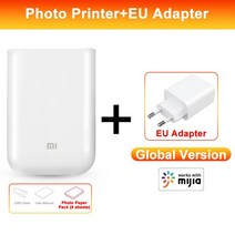 휴대용포토프린터 핸드폰사진출력 스마트폰사진출력 Xiaomi Mi 미니 휴대용 포켓 포토 프린터 Mijia ZINK, 02 Printer And EU