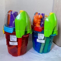 디럭스형 모래놀이 샌드 버켓 플레이 18pc 1세트 버켓 색상 랜덤 발송