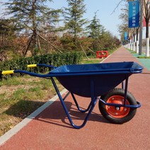 건설 현장 원예 쓰레기 덤프 트럭 수레 농업 트롤리, 업그레이드된 프레임형 이륜 카트 풍선 휠, 1개