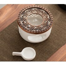 촛불난로 무선캔들워머 세라믹 차 온난화 스토브 가열베이스 꽃 차 따뜻한 양초 가열 방지, c001