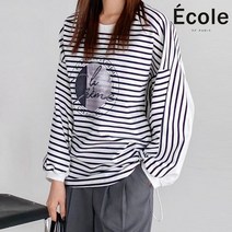 에꼴드파리 리버트 단가라 티셔츠_F23WTB002Z