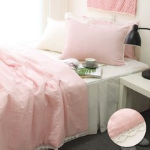 [천삼백케이] [메종텍스타일] 벨라 레이스 린넨 텐셀 여름이불 단품 SS 핑크