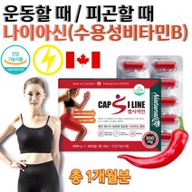 홈쇼핑 캐나다직수입 피로할때 피곤할때 활력 에너지 운동전 운동후 운동선수 청소년 성인 남자 여자 약국 고함량 고용량 수용성 비타민B 나이아신 고추열매 추출 영양제 캡슐 약 1개월, 500mg 30캡슐