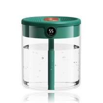 sowak 습도표시 초음파 가열식 가습기 2L 더블 노즐-큰 분무량-3가지 모드 세척편한 무소음, 그린