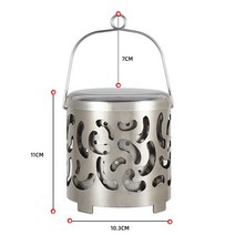 화목난로 불멍 스텐 캠핑 가정용 소각로 야외 휴대용 가스 히터 스토브 스테인레스 스틸 워머 난방 커버, [02] Type B