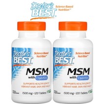 닥터스베스트 MSM 1500mg 옵티 엠에스엠 opti 식물성 식이유황 120정 2통