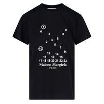 바이스트 [Maison Margiela] 22FW 넘버 로고 티셔츠 블랙 S51GC0516 S22816 900
