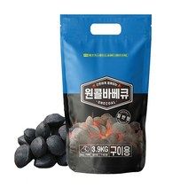 꾸버스 원콜 야자숯 봉지숯 바베큐숯, 3.9kg, 1개